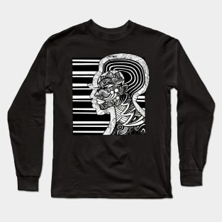 Intricate Profile Long Sleeve T-Shirt